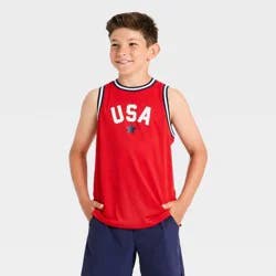 Boys' 4th of July Tank Top - All In Motion™ Red L