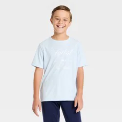 Boys' 4th of July Short Sleeve T-Shirts - All In Motion™ Light Blue S