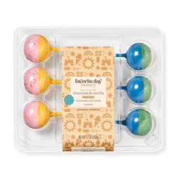 Chocolate and Vanilla Variety Dual Dip Cake Pops - 9.1oz/6ct - Favorite Day™
