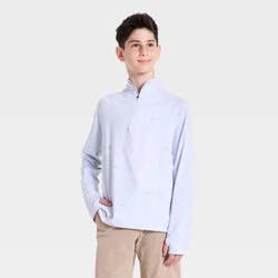 Boys' Soft Stretch 1/4 Zip Pullover - All In Motion™ Light Blue XL