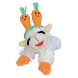 Multipet Lamb Chop with Carrot Headband Interactive Plush Dog Toy