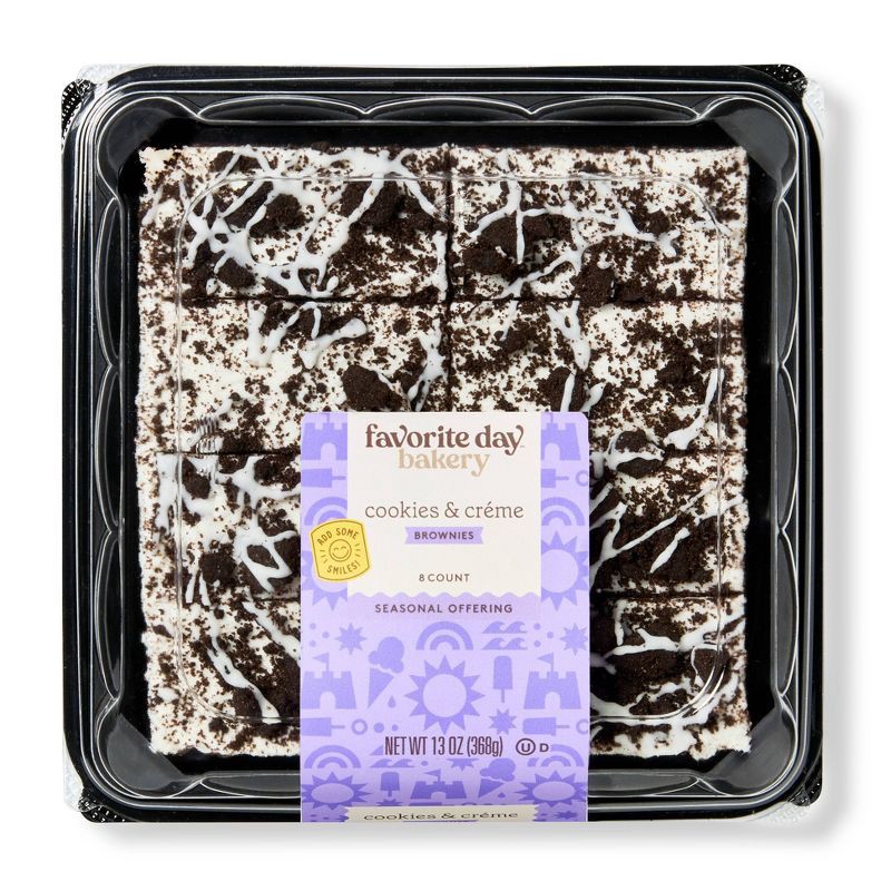 slide 1 of 3, Cookies & Creme Brownie - 13oz / 8ct - Favorite Day™, 8 ct; 13 oz
