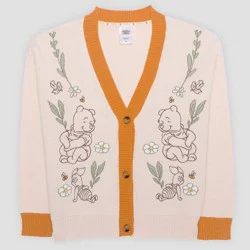 Women's Winnie the Pooh Cardigan - Tan L