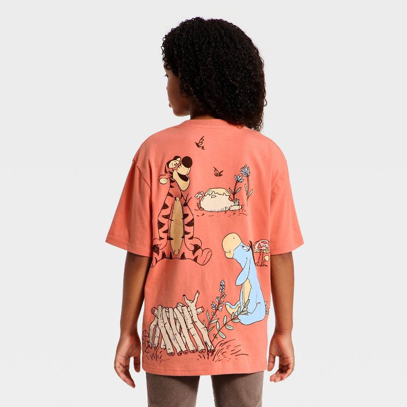 Kids' Winnie the Pooh Short Sleeve Front and Back Graphic T-Shirt
