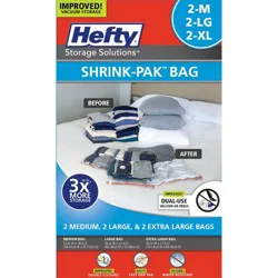 Hefty Shrink-Pak Bag Mix Pak Gray