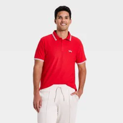 Men's Tipped Polo Shirt - All In Motion™ Red XXL