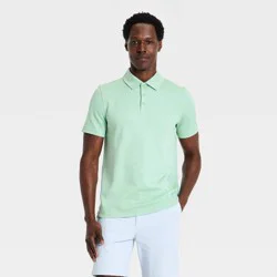 Men's Jacquard Polo Shirt - All in Motion™ Aqua Green XXL