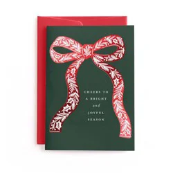 Minted Holiday Botanical Bow Greeting Card