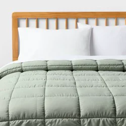 Full/Queen Puffer Comforter Green for Dorm - Room Essentials™