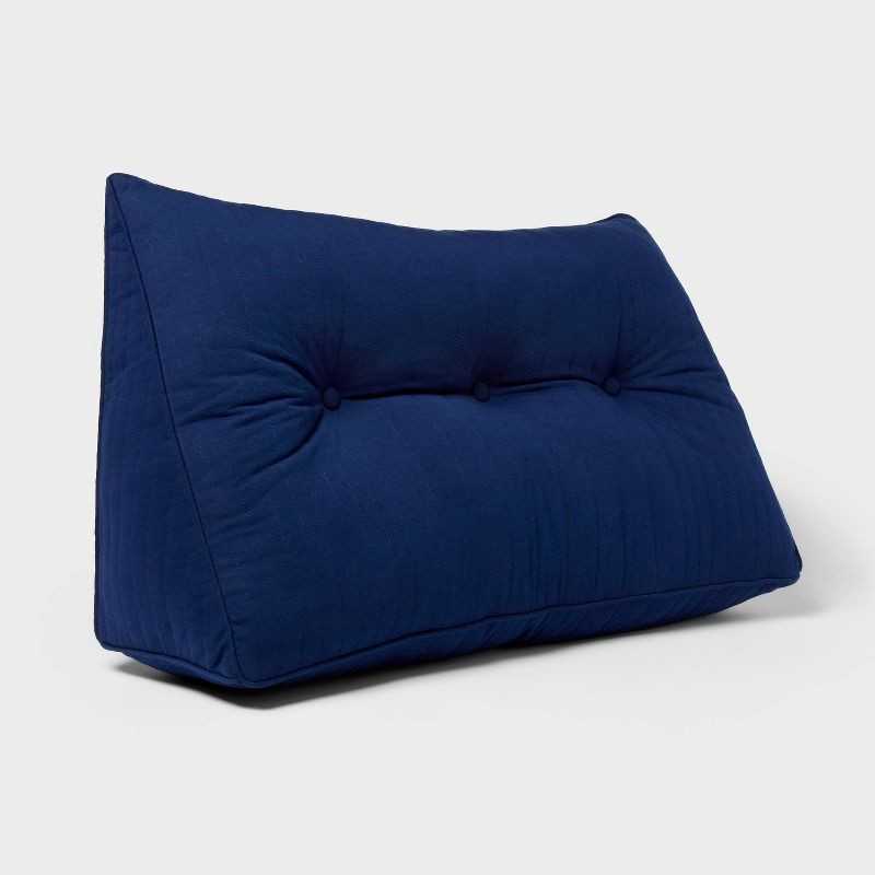 slide 1 of 4, 35"x20" Headboard Pillow Jersey Navy Blue for Dorm - Room Essentials™, 1 ct