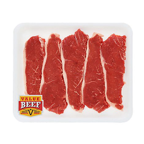slide 1 of 1, Beef Top Loin Ny Strip Steak Boneless Imported Value Pack - LB, per lb