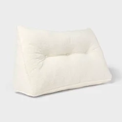 35"x20" Headboard Pillow Faux Shearling Ivory for Dorm - Room Essentials™