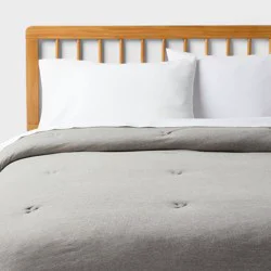Full/Queen Jersey Comforter Gray for Dorm - Room Essentials™