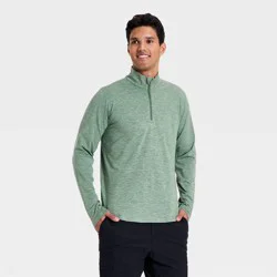 Men's Lightweight ½ Zip Athletic Top - All In Motion™ Sage Green XXL