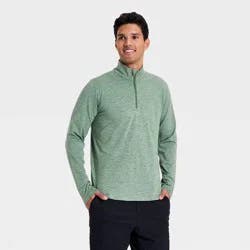 Men's Lightweight ½ Zip Athletic Top - All In Motion™ Sage Green XXL