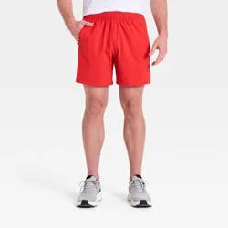 Men's Stretch Woven Shorts 7" - All In Motion™ Vibrant Red M