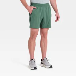 Men's Stretch Woven Shorts 7" - All In Motion™ Forest Green M