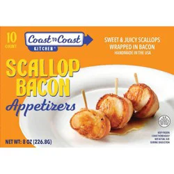 Coast To Coast Kitchen Scallops Wrapped in Bacon - Frozen - 8oz