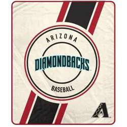 MLB Arizona Diamondbacks Diagonal Stripe Emblem Ultra Soft Blanket