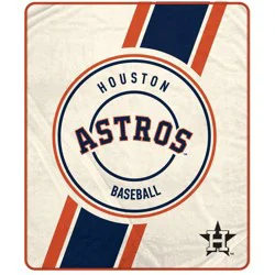 MLB Diagonal Stripe Emblem Ultra Soft Blanket Houston Astros