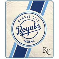 MLB Diagonal Stripe Emblem Ultra Soft Blanket Kansas City Royals