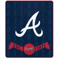 MLB Banner Icon Ultra Cozy Blanket - Atlanta Braves