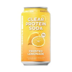 Clean Simple Eats Clear 10g Protein Soda Frosted Lemonade - 12 fl oz Can