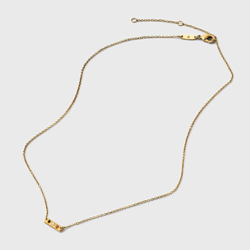 slide 2 of 6, Tiny Tags 14K Gold Ion Plated Ireland Bar Necklace, 1 ct