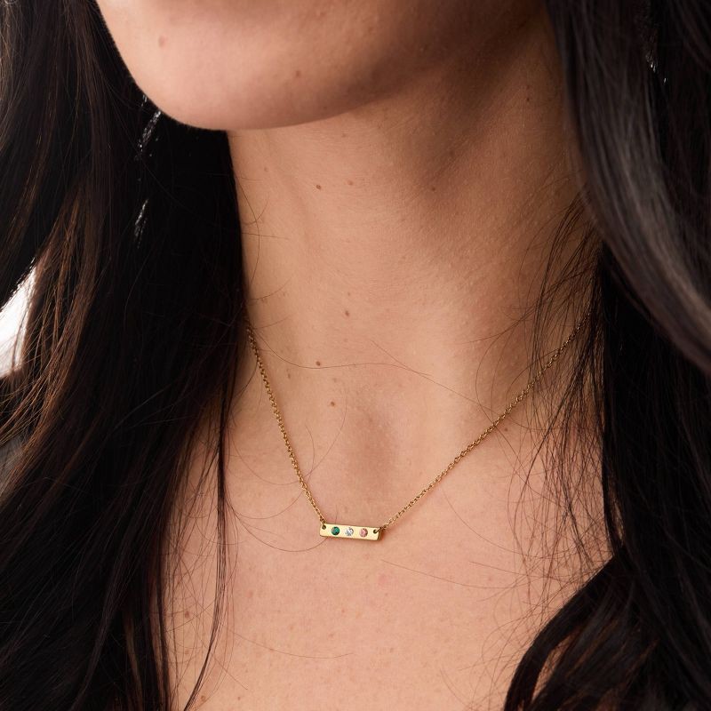 slide 4 of 6, Tiny Tags 14K Gold Ion Plated Ireland Bar Necklace, 1 ct