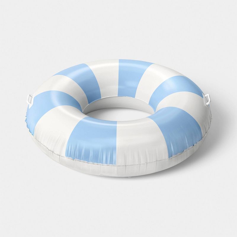 slide 1 of 4, 48" Tube with Handles Cabana Inner Tube - Sun Squad™ Light Blue/White, 1 ct
