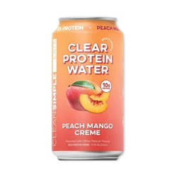Clean Simple Eats Clear 10g Protein Water Peach Mango Creme - 12 fl oz Can