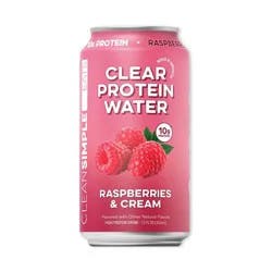 Clean Simple Eats Clear 10g Protein Water Raspberries & Cream - 12 fl oz Can