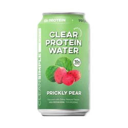 Clean Simple Eats Clear 10g Protein Water Prickly Pear - 12 fl oz Can