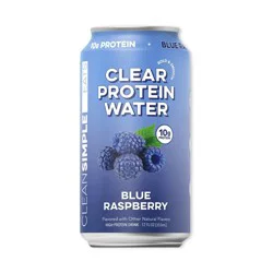 Clean Simple Eats Clear 10g Protein Water Blue Raspberry - 12 fl oz Can