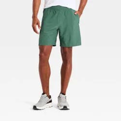 Men's Woven Shorts 8" - All in Motion™ Heathered Olive Green L