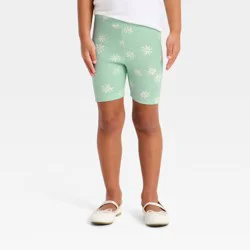 Toddler Girls' Ribbed Bike Shorts - Cat & Jack™ Mint Green 3T