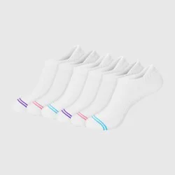 Hanes Premium Women's 6pk Cool Comfort Cushioned Heel Tab Socks - White 5-9