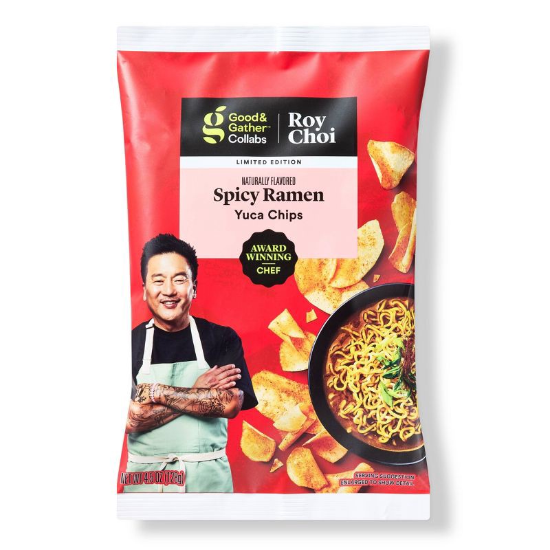 slide 1 of 6, Spicy Ramen Yuca Chips - 4.5oz - Good & Gather™ Collabs | Roy Choi, 4.5 oz
