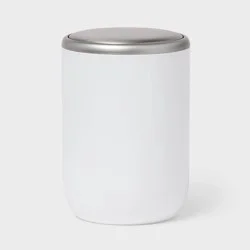 Small Stainless Desktop Wastebasket White - Brightroom™