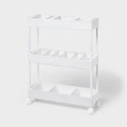 Narrow Rolling Cart with Accessories White - Brightroom™