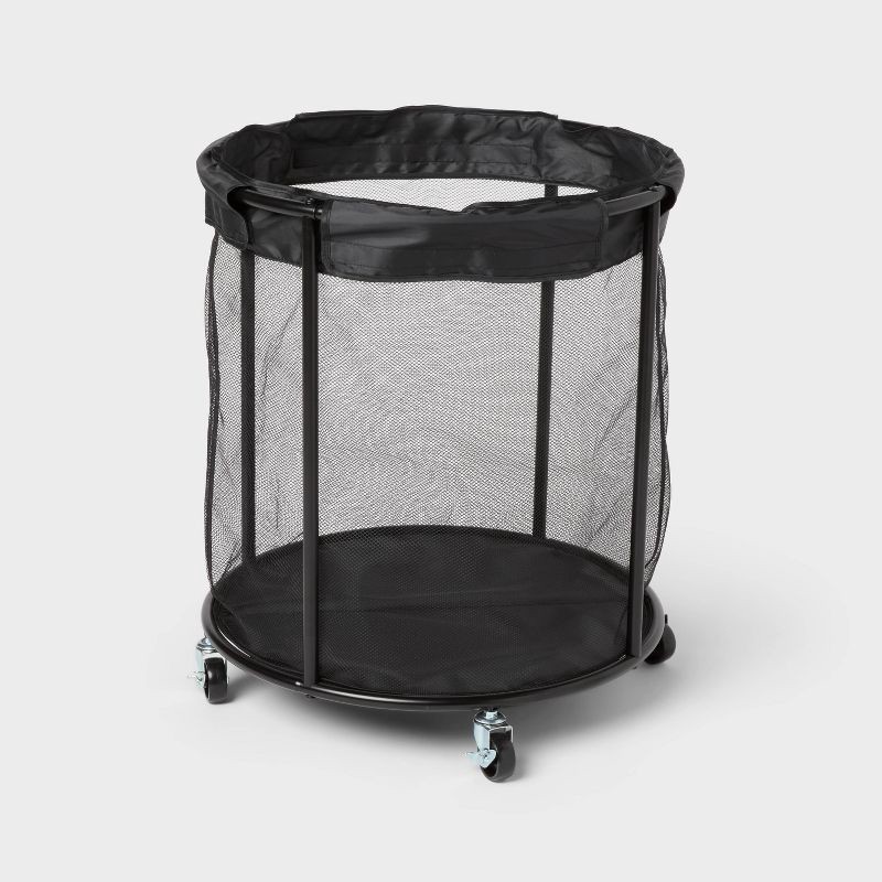 slide 1 of 3, Open Rolling Sports Ball Storage Black - Brightroom™, 1 ct