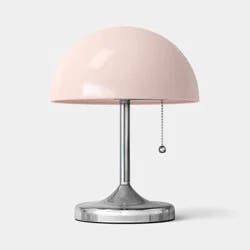 Trend Metal Shade with Chrome Base Table Lamp Pink Metal - Room Essentials™
