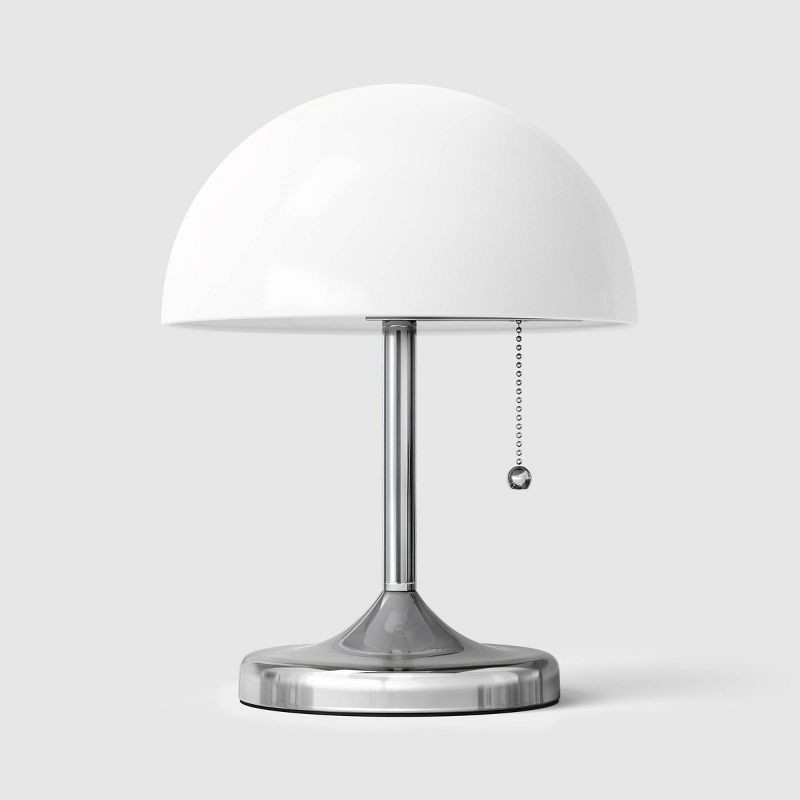 slide 1 of 4, Trend Metal Shade with Chrome Base Table Lamp New Ivory - Room Essentials™, 1 ct