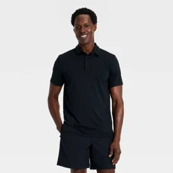 Men's Jersey Polo Shirt - All in Motion™ Jet Black S