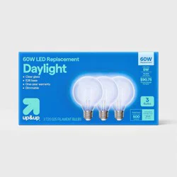 3pk 60W G25 Clear LED Bulb Cool White - up&up™