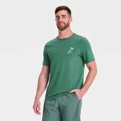Men's Cotton Graphic T-Shirt - All In Motion™ Pine Green M