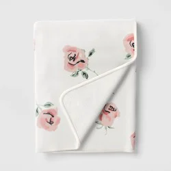 Floral Printed Chenille Throw with Faux Shearling Reverse - Room Essentials™