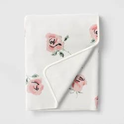 Floral Printed Chenille Throw with Faux Shearling Reverse - Room Essentials™