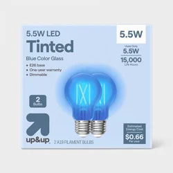 2pk A19 Colored Light Bulb Blue - up&up™