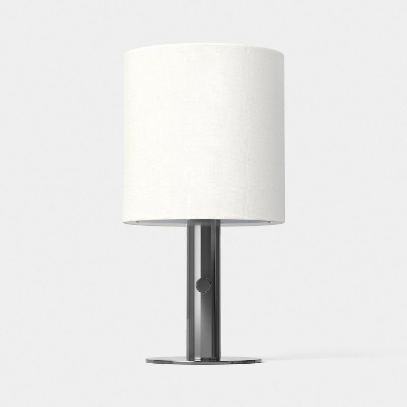 slide 1 of 4, Mini Stick Lamp with Knob Chrome - Room Essentials™, 1 ct